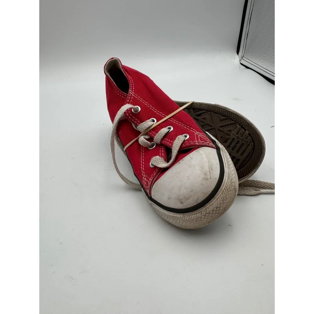 Converse Chuck Taylor All Star Low Top Red Canvas Infant Sneakers Size 10 7J236